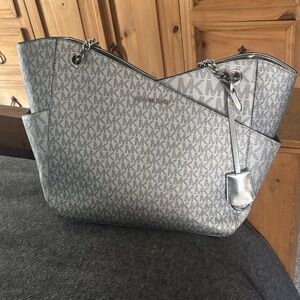 Michael Kors Metallic Silver Tote
